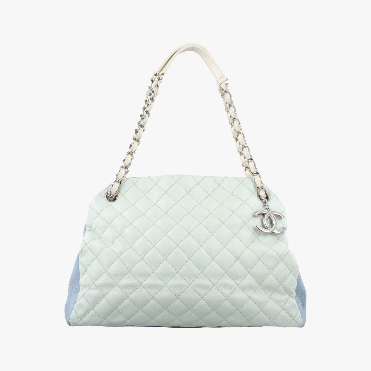 Mademoiselle Bowling White x Blue x Light Green Leather 17743708マドモアゼル ボーリング ホワイト×ブルー×ライトグリーン レザー A67642 17743708