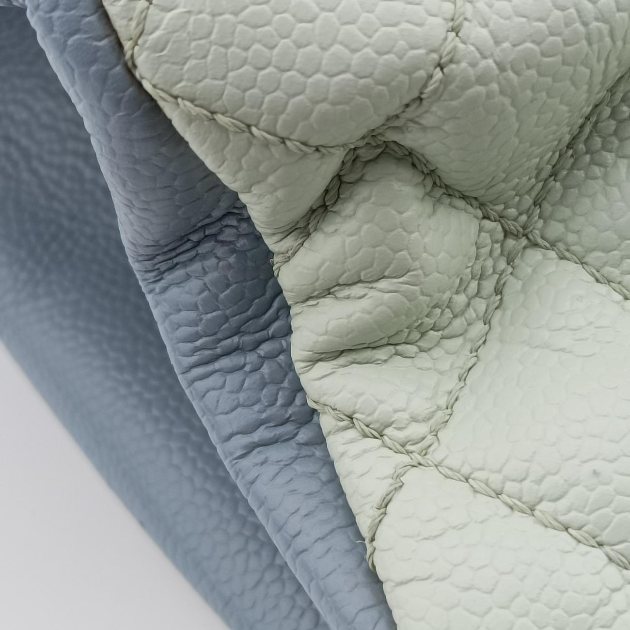 Mademoiselle Bowling White x Blue x Light Green Leather 17743708マドモアゼル ボーリング ホワイト×ブルー×ライトグリーン レザー A67642 17743708