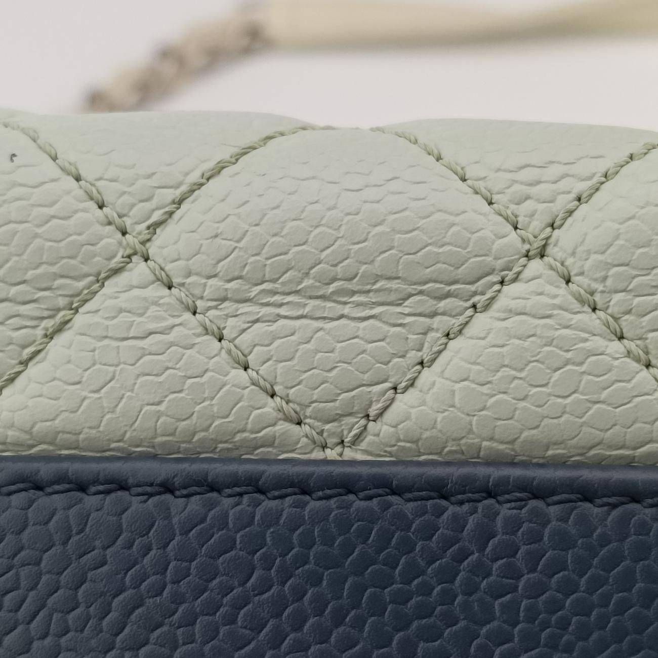 Mademoiselle Bowling White x Blue x Light Green Leather 17743708マドモアゼル ボーリング ホワイト×ブルー×ライトグリーン レザー A67642 17743708