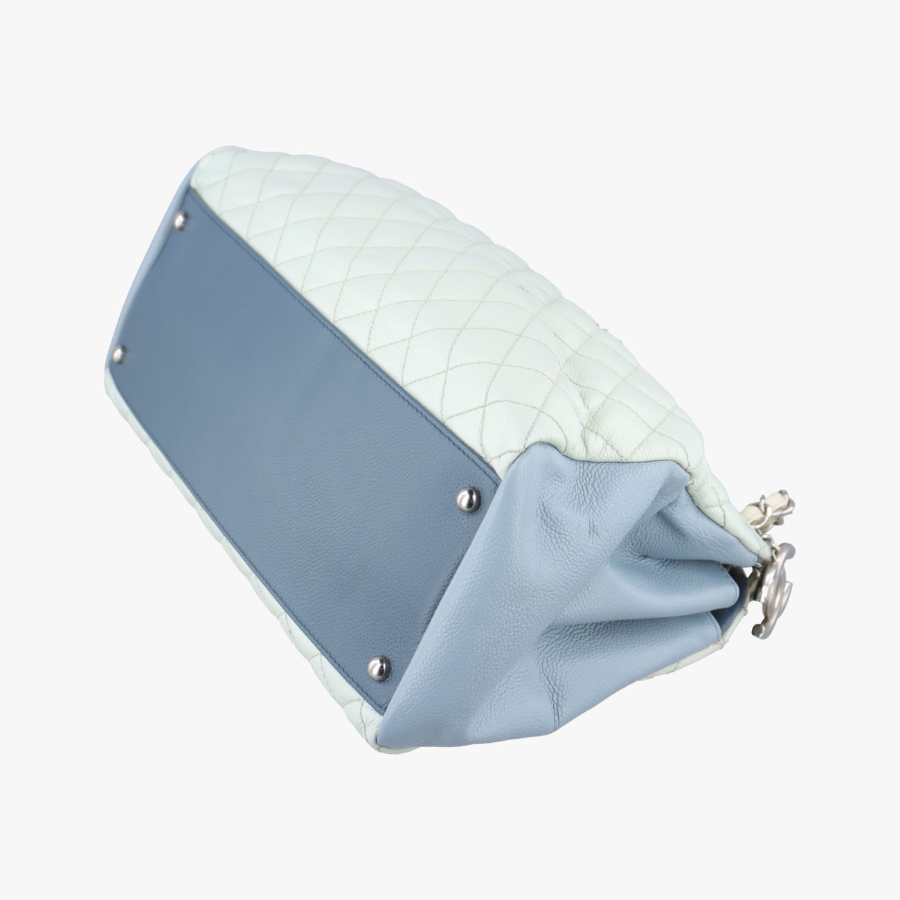 Mademoiselle Bowling White x Blue x Light Green Leather 17743708マドモアゼル ボーリング ホワイト×ブルー×ライトグリーン レザー A67642 17743708