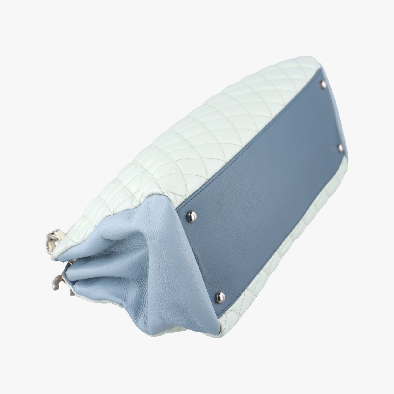 Mademoiselle Bowling White x Blue x Light Green Leather 17743708マドモアゼル ボーリング ホワイト×ブルー×ライトグリーン レザー A67642 17743708