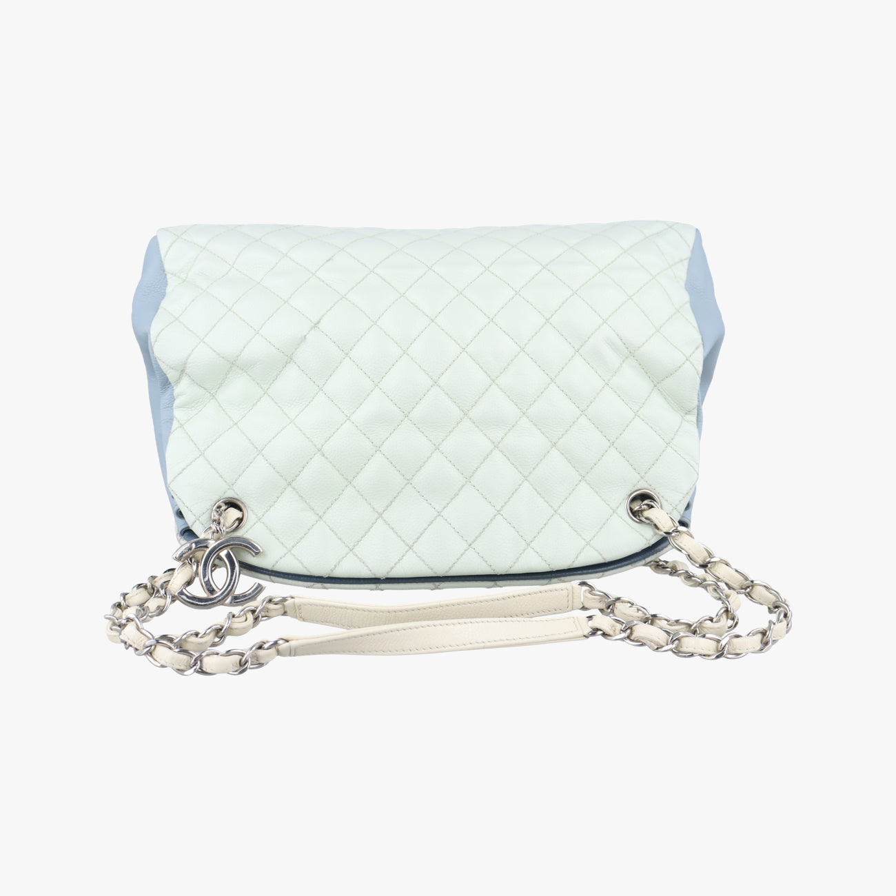 Mademoiselle Bowling White x Blue x Light Green Leather 17743708マドモアゼル ボーリング ホワイト×ブルー×ライトグリーン レザー A67642 17743708