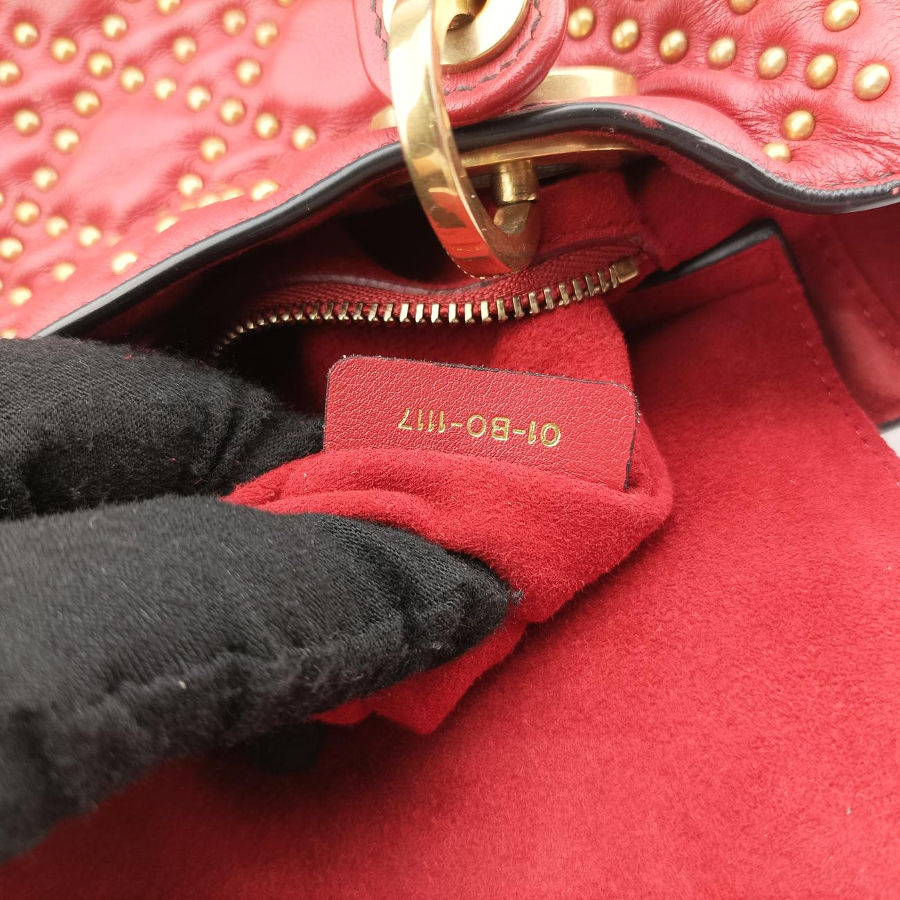 Lady DiorRedLeather01-BO-1117レディディオールレッドレザー01-BO-1117