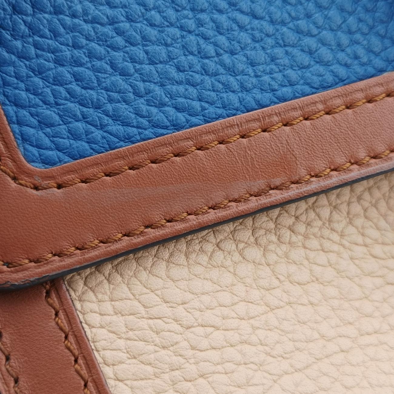 Dauphine MMBlue ×Beige ×brownTaurillon leatherM55071CA2119ドーフィーヌMMブルー ×ベージュ ×ブラウントリヨンレザーM55071CA2119