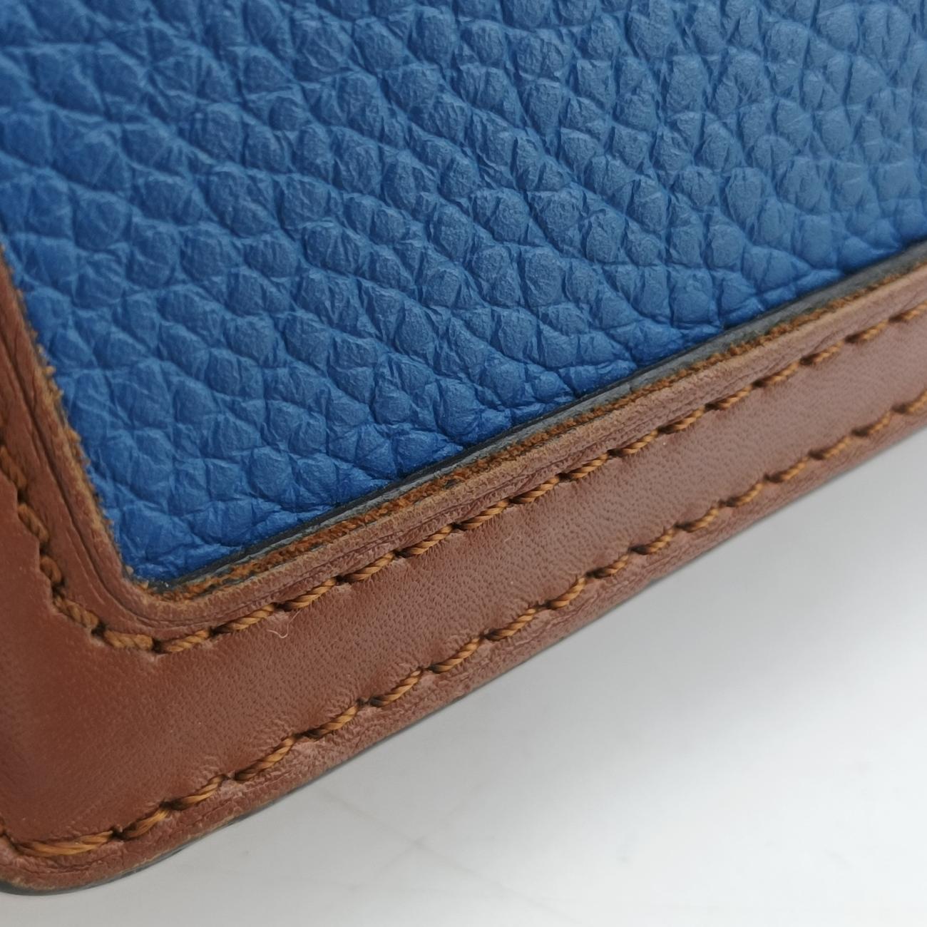 Dauphine MMBlue ×Beige ×brownTaurillon leatherM55071CA2119ドーフィーヌMMブルー ×ベージュ ×ブラウントリヨンレザーM55071CA2119