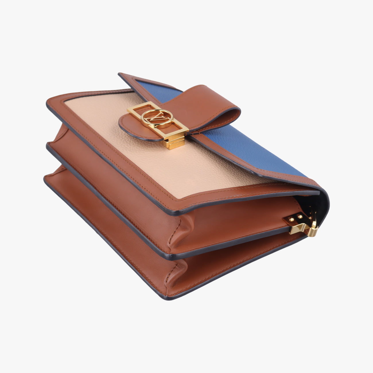 Dauphine MMBlue ×Beige ×brownTaurillon leatherM55071CA2119ドーフィーヌMMブルー ×ベージュ ×ブラウントリヨンレザーM55071CA2119