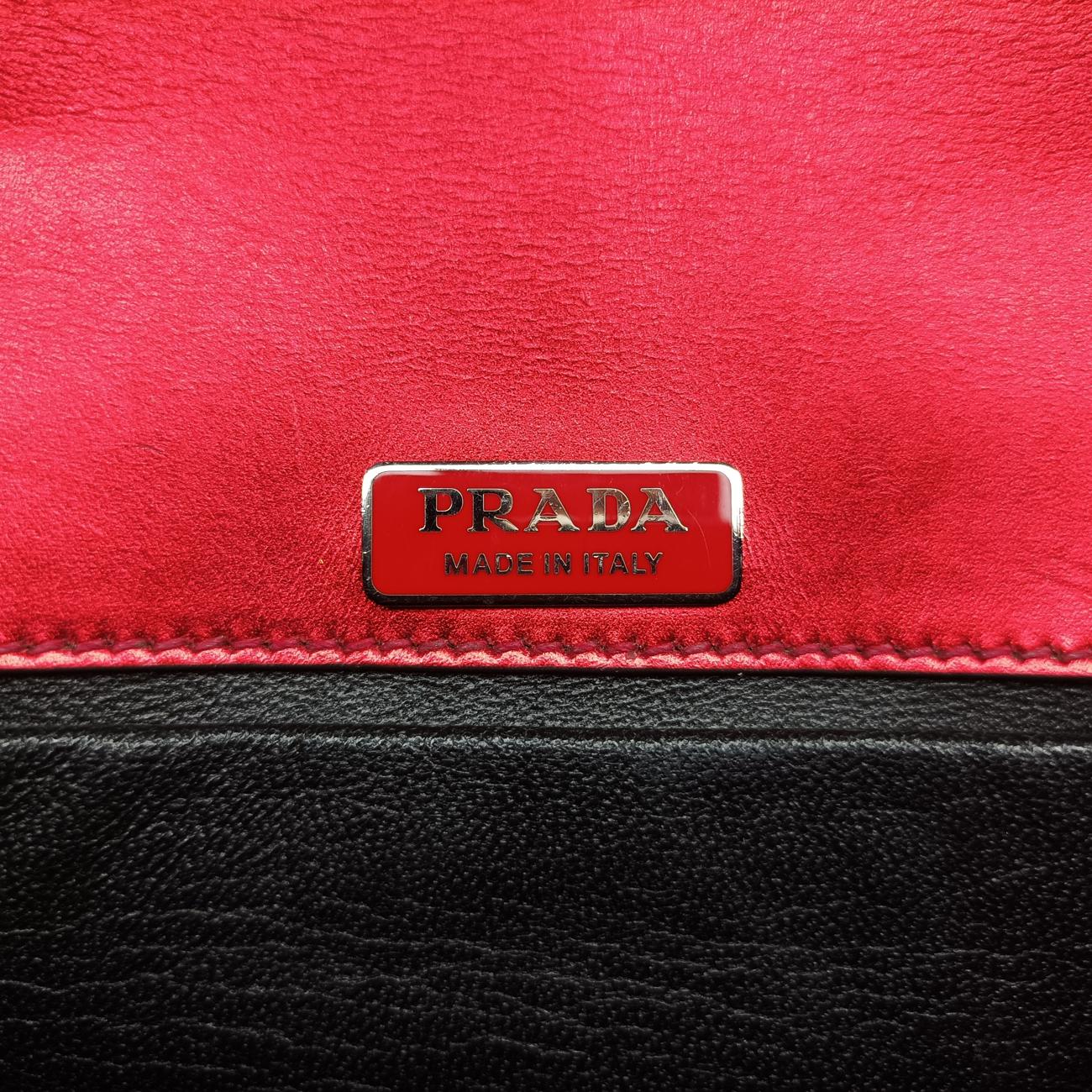 Cahier Red×Black Leather 1BH018 25カイエ レッドxブラック レザー 1BH018 25