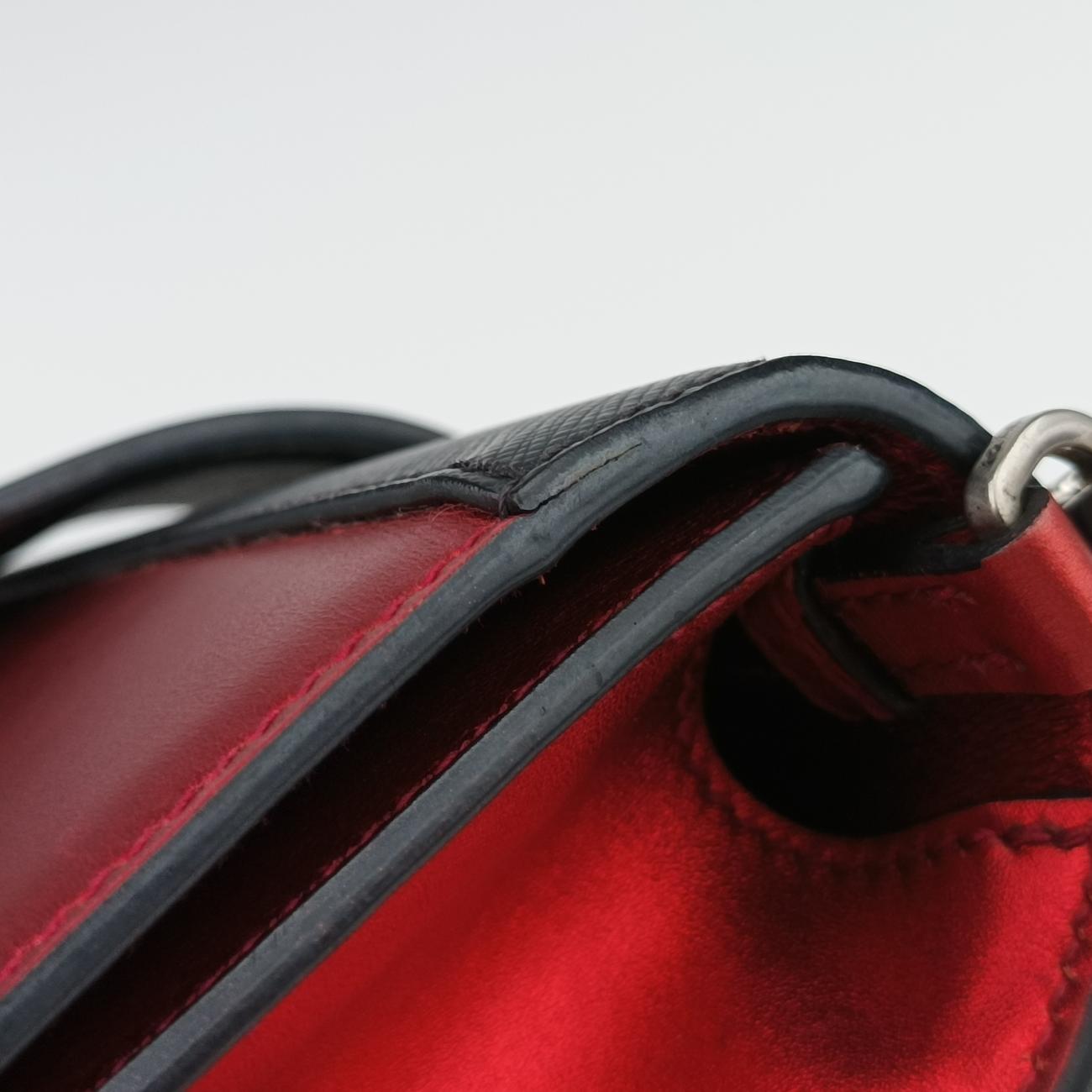 Cahier Red×Black Leather 1BH018 25カイエ レッドxブラック レザー 1BH018 25