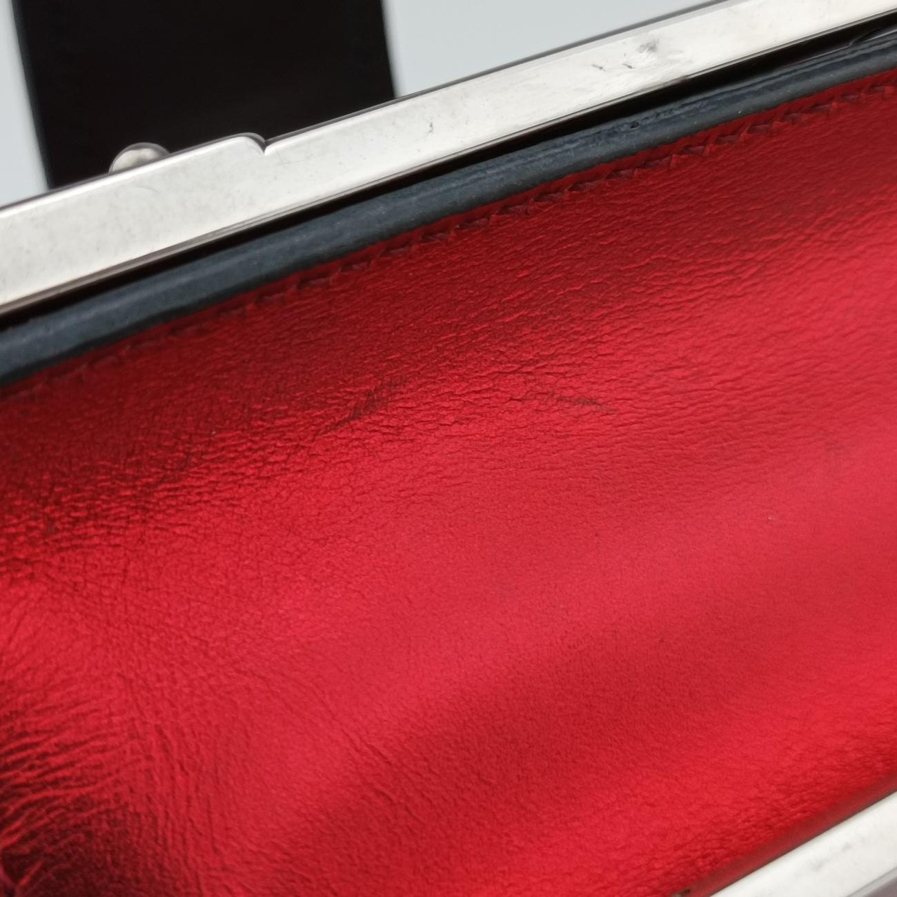 Cahier Red×Black Leather 1BH018 25カイエ レッドxブラック レザー 1BH018 25