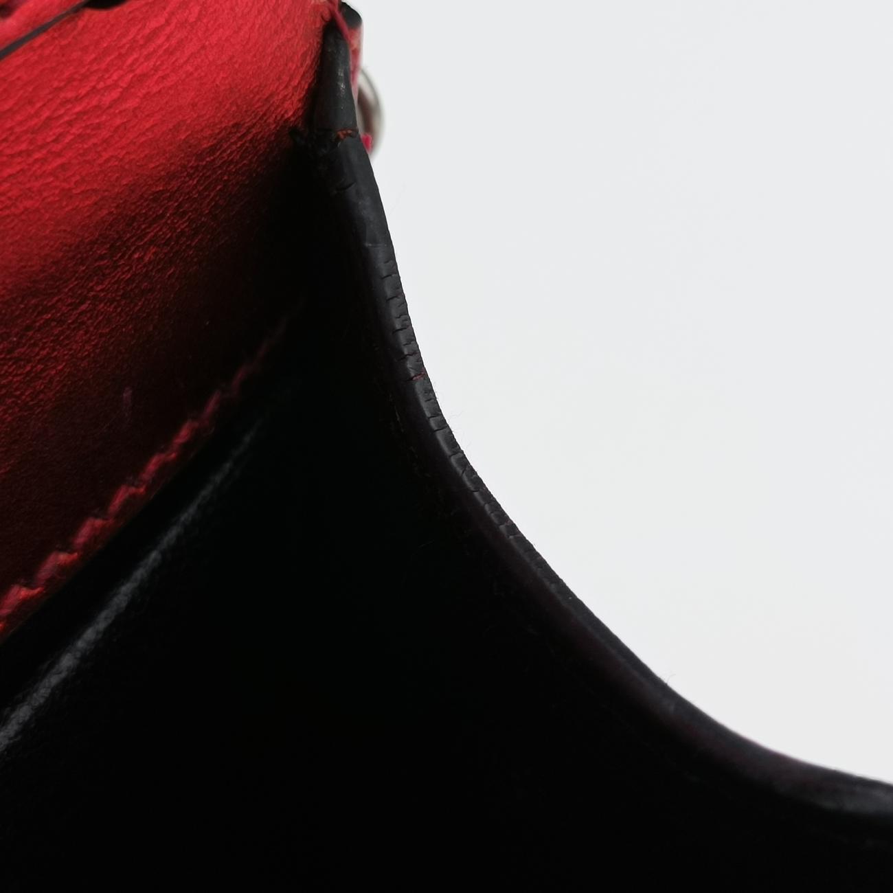 Cahier Red×Black Leather 1BH018 25カイエ レッドxブラック レザー 1BH018 25