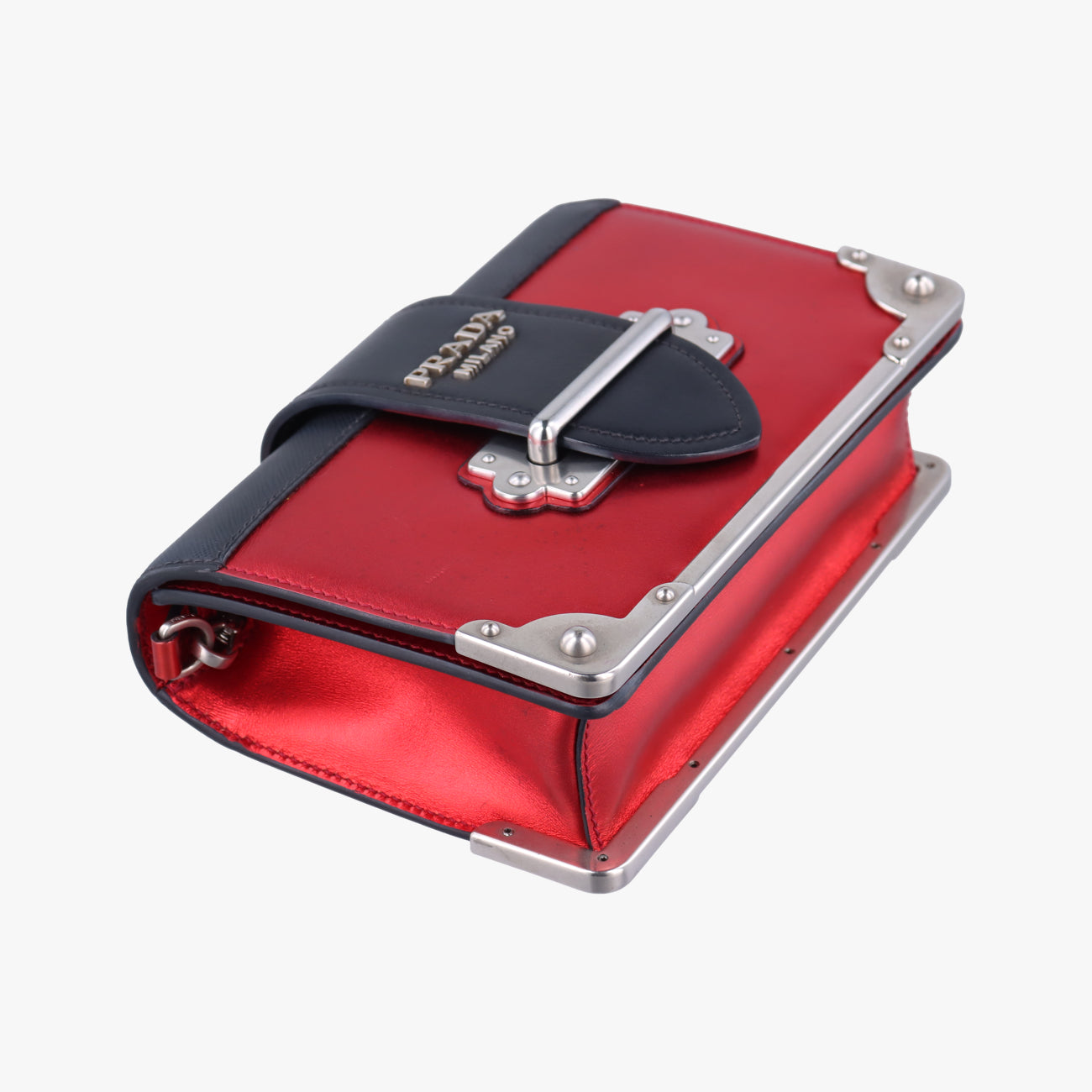 Cahier Red×Black Leather 1BH018 25カイエ レッドxブラック レザー 1BH018 25