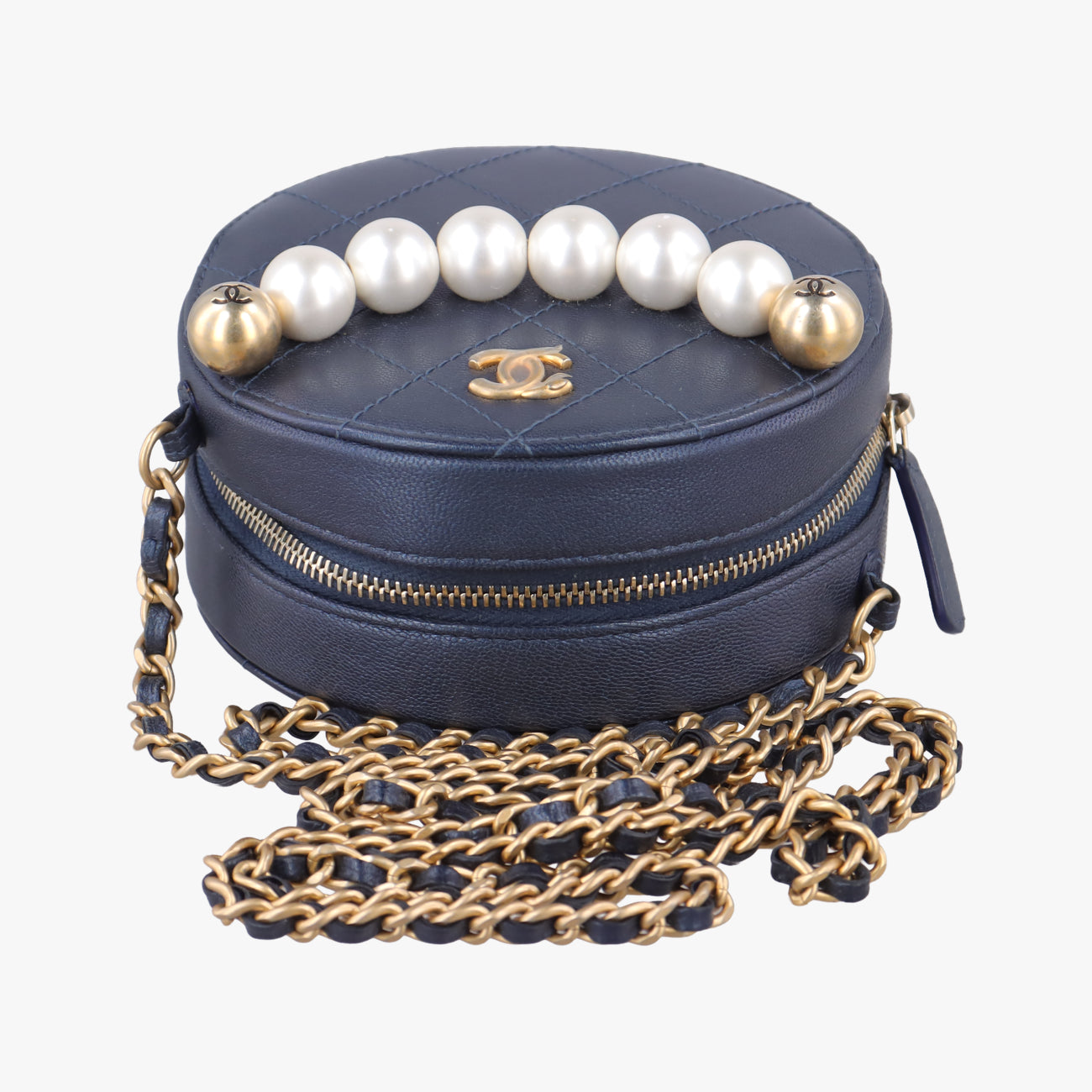 Round PearlsNavylambskinAP099929212582ラウンド パールスネイビーラムスキンAP099929212582