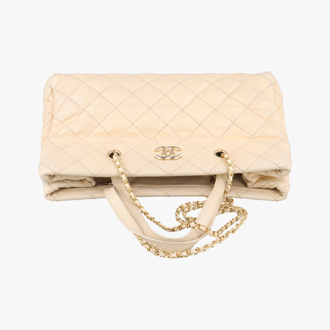 CC Crown ToteBeigelambskinA5027514693228マトラッセ CCクラウン トートベージュラムスキンA5027514693228