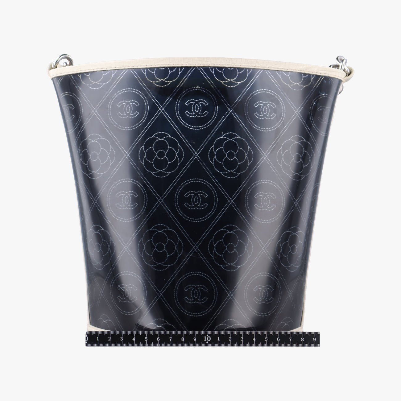 Camellia Coco BucketBlack×whitePVC coated canvasA5763726057307ココマーク カメリア ビニール バスケットブラック×ホワイトPVCコーティングキャンバスA5763726057307