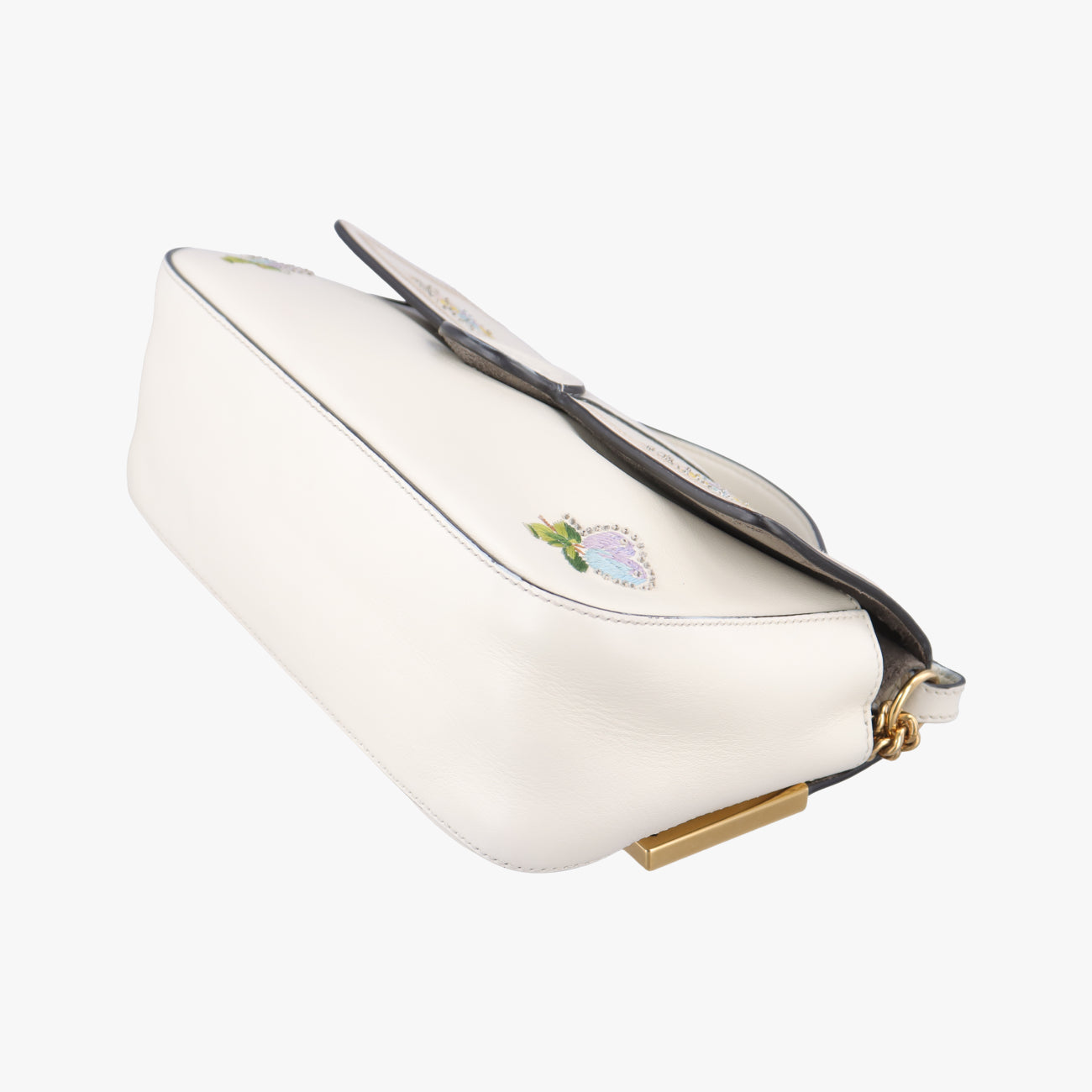 Double F Floral White×multicolor Leather 8BT297 8BT297 A5DO 189-10429ダブルエフ フローラル ホワイト×マルチカラー レザー 8BT297 8BT297 A5DO 189-10429