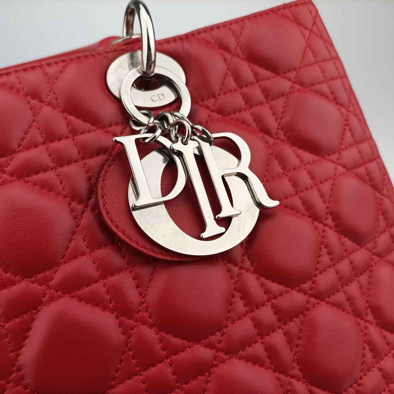 Lady Dior Red lambskin 08-MA-0191レディディオール レッド ラムスキン 08-MA-0191
