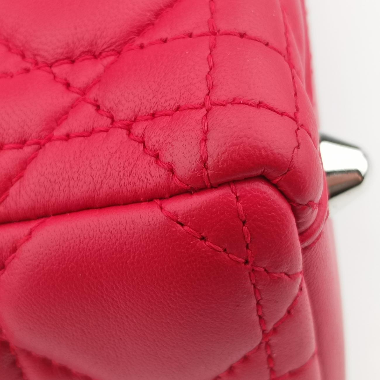 Lady Dior Red lambskin 08-MA-0191レディディオール レッド ラムスキン 08-MA-0191
