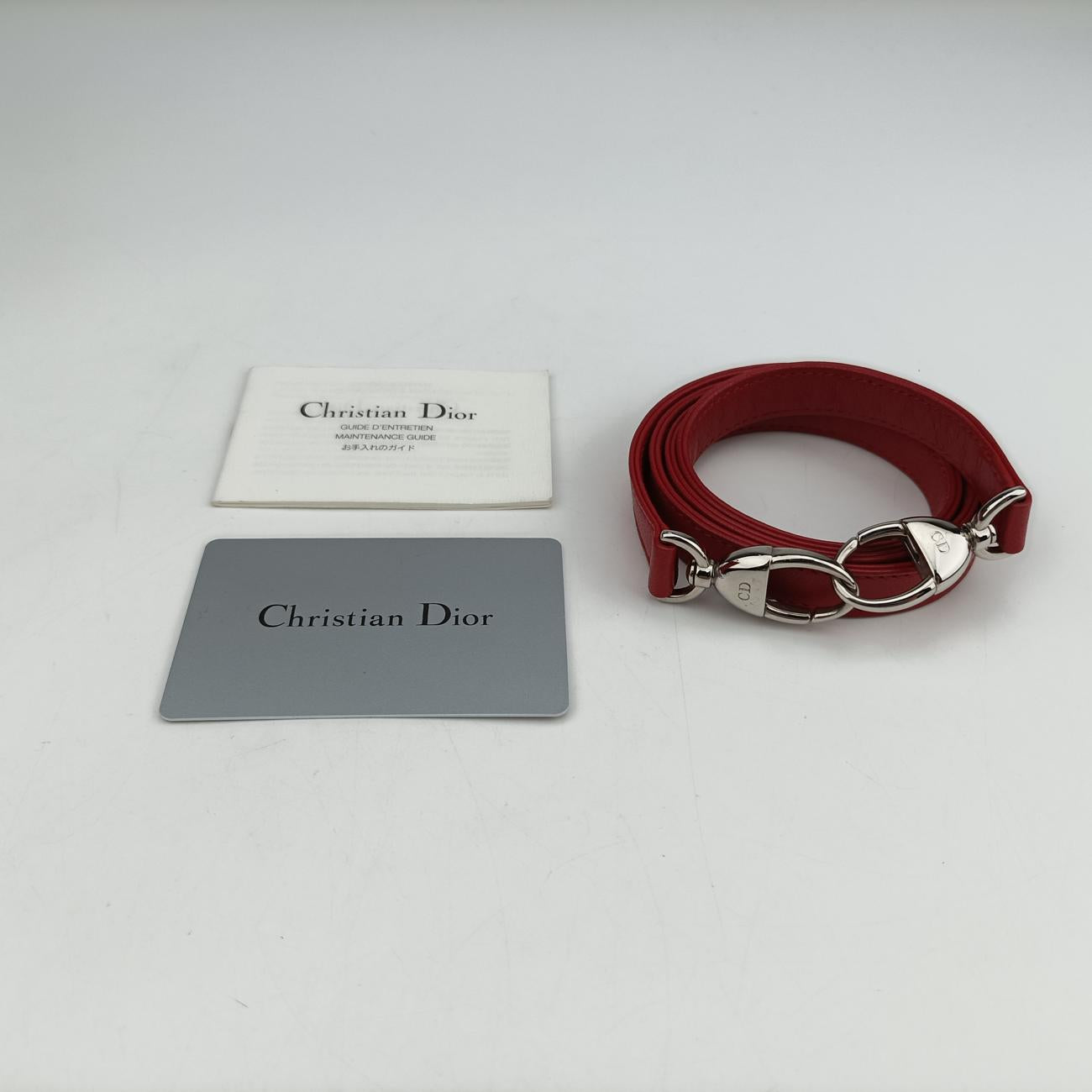 Lady Dior Red lambskin 08-MA-0191レディディオール レッド ラムスキン 08-MA-0191