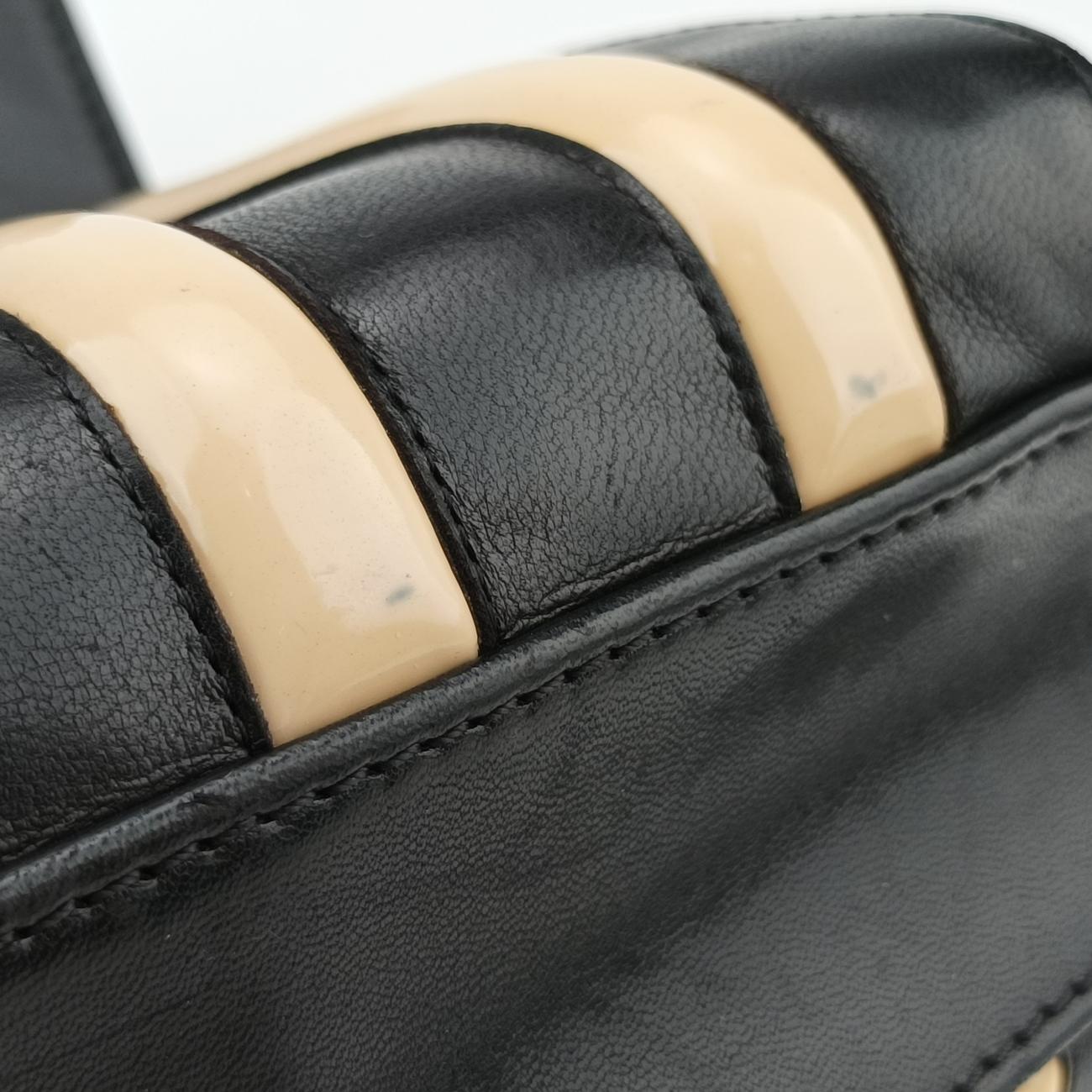 GO 14 Malletage PMBlack×BeigeLeather×PatentFO3185GO 14 マレタージュ PMブラック×ベージュレザーxパテントFO3185