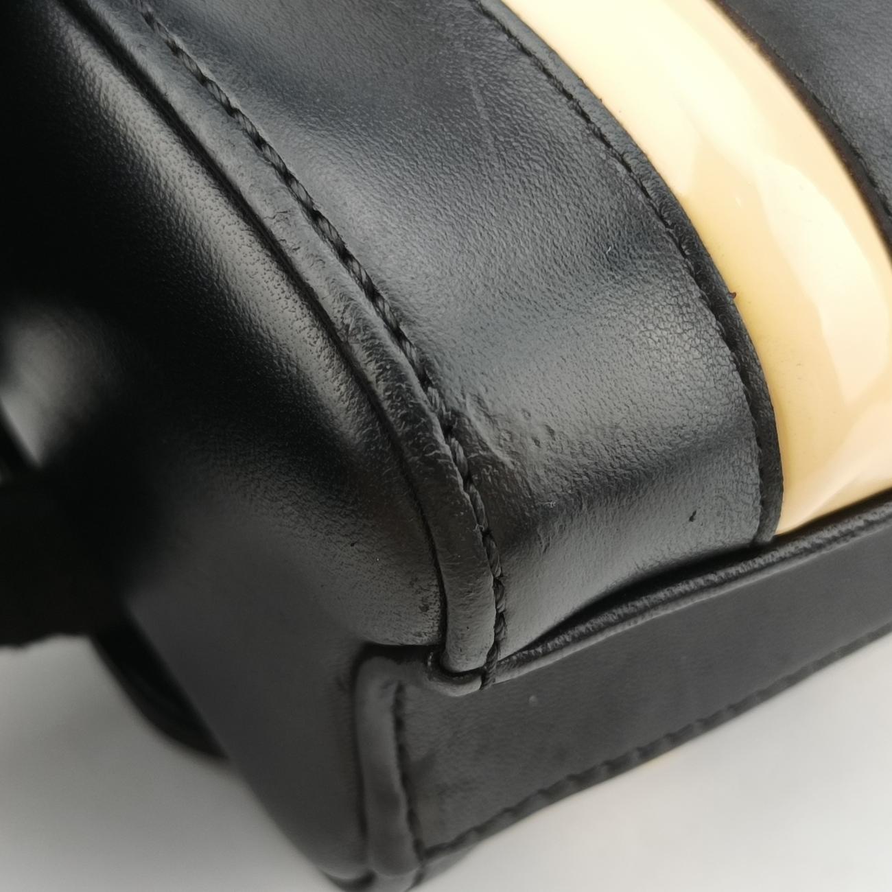 GO 14 Malletage PMBlack×BeigeLeather×PatentFO3185GO 14 マレタージュ PMブラック×ベージュレザーxパテントFO3185