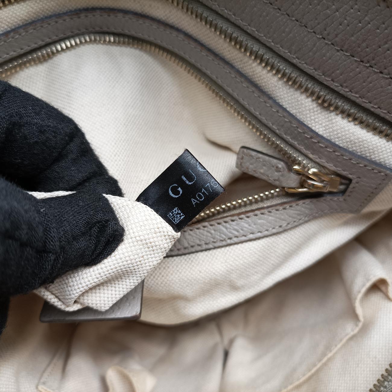 Bree beigexGray Fabric x leather 353119 A017671387ブリー ベージュ x グレー ファブリック×レザー 353119 A017671387