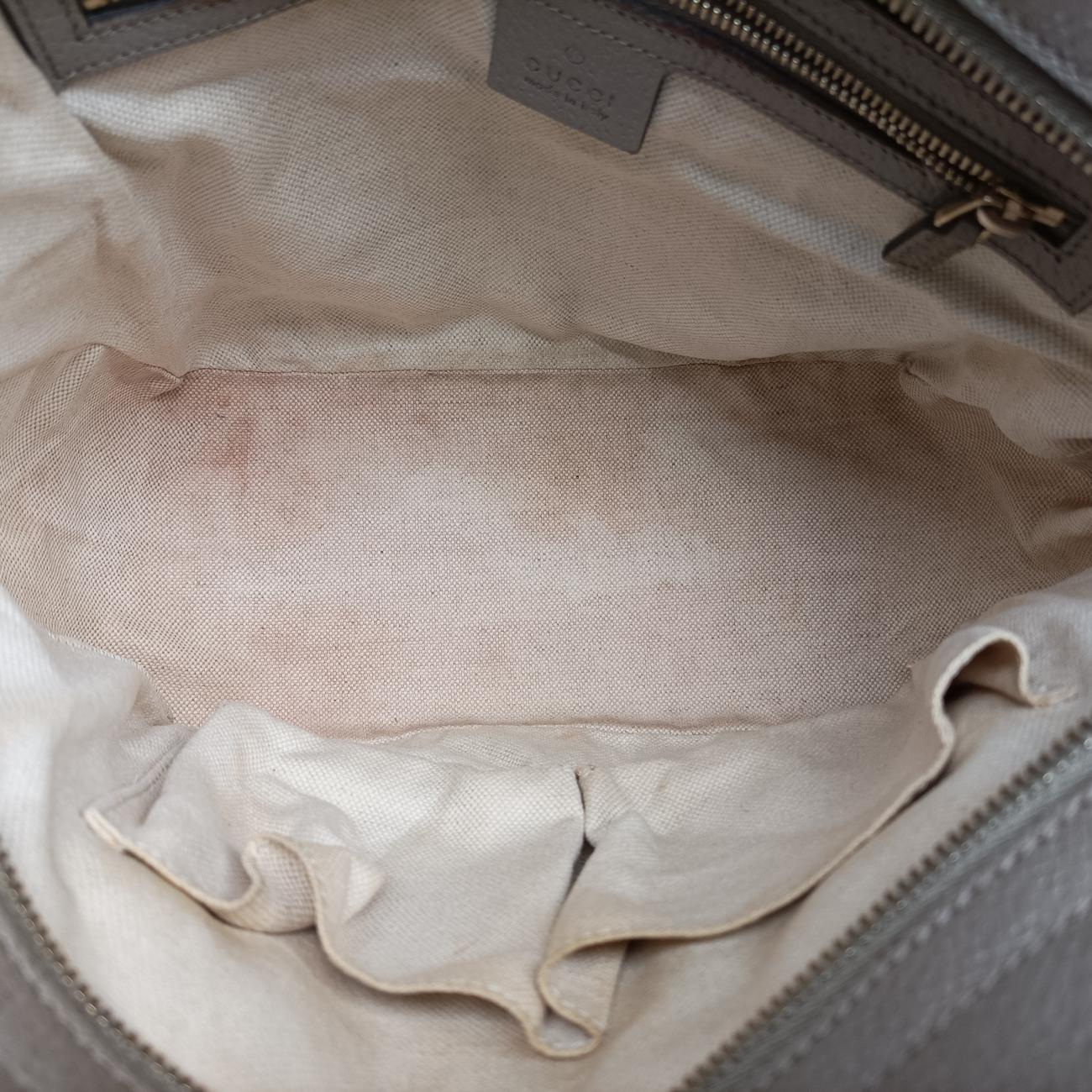 Bree beigexGray Fabric x leather 353119 A017671387ブリー ベージュ x グレー ファブリック×レザー 353119 A017671387