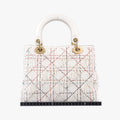 Lady Dior White Leather 02-MA-0197レディディオール ホワイト レザー 02-MA-0197