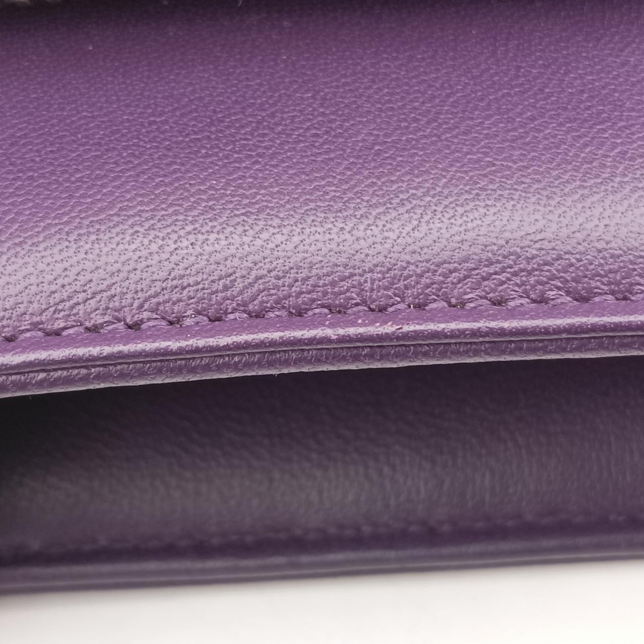 Turquoise Mini TotePurplelambskin1BG41831/Vトライアングルロゴパープルラムスキン1BG41831/V