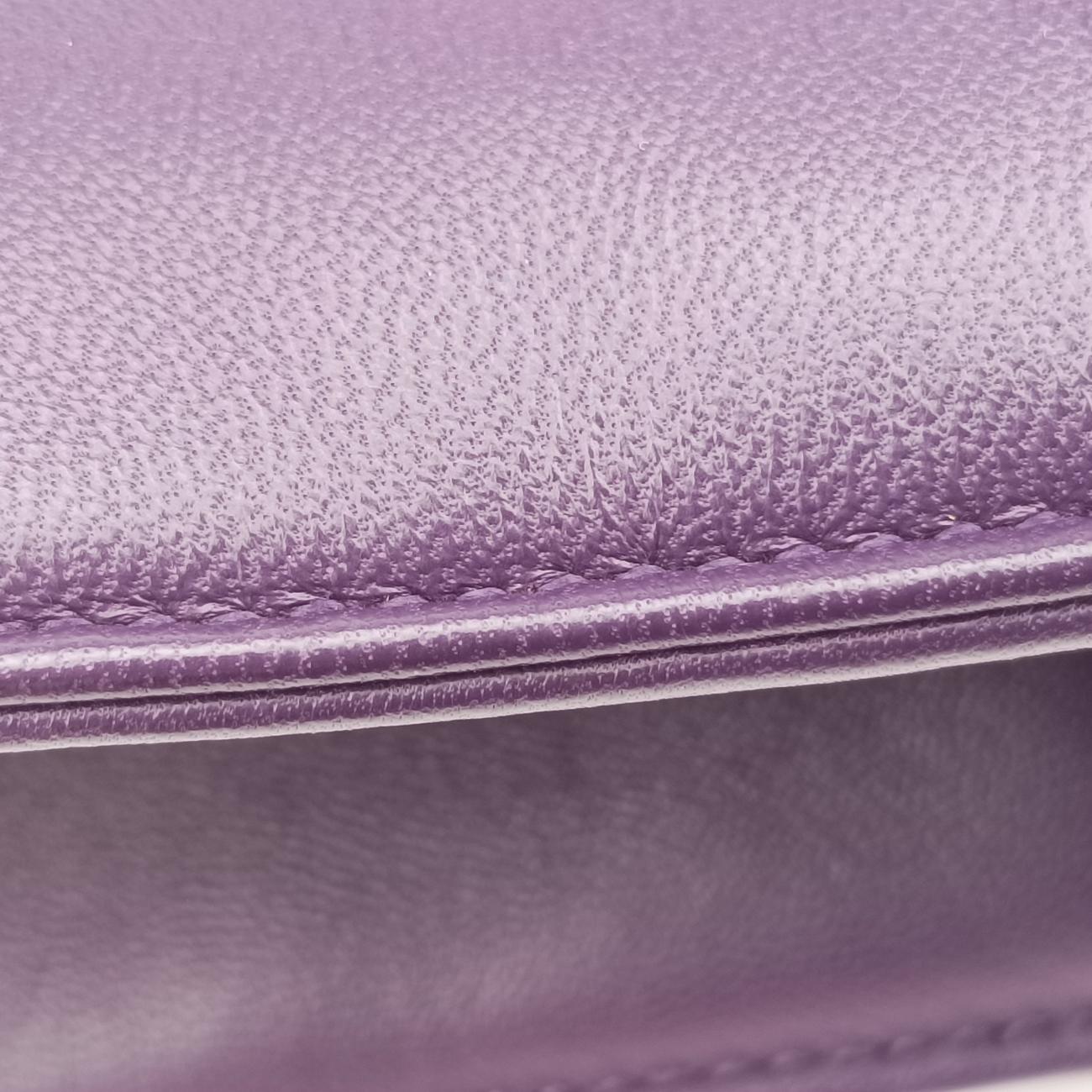 Turquoise Mini TotePurplelambskin1BG41831/Vトライアングルロゴパープルラムスキン1BG41831/V