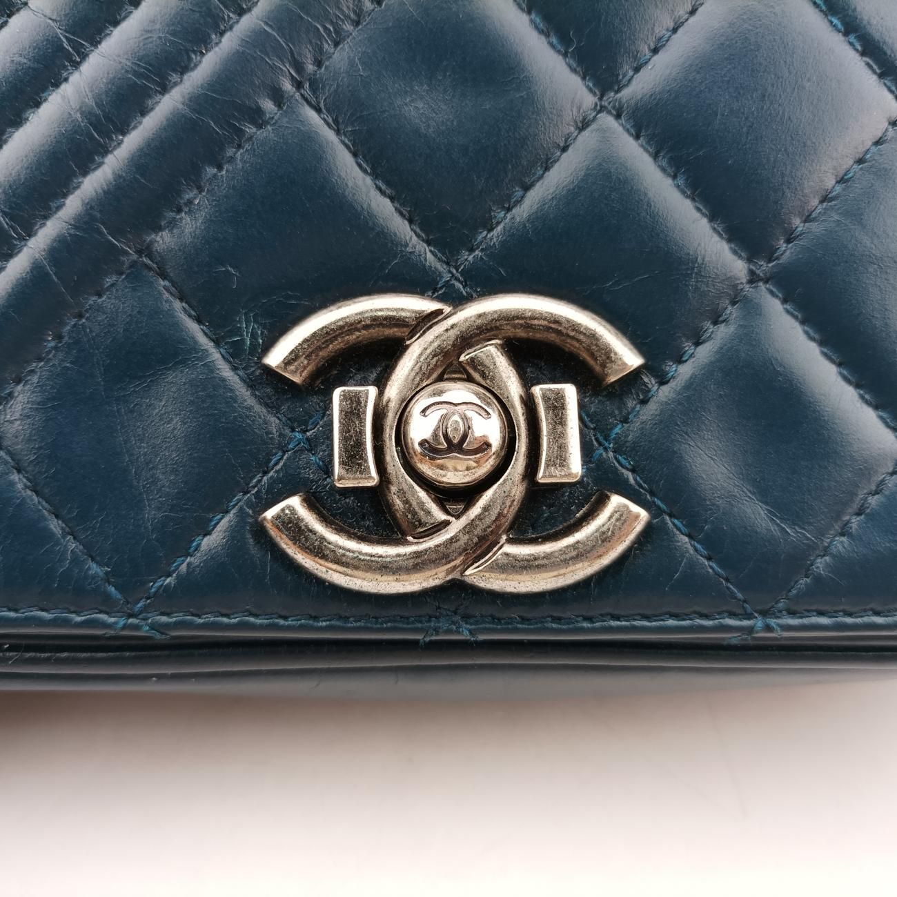 Coco Boy FlapBlueleatherA9279620640700ココボーイ シングルフラップブルーレザーA9279620640700