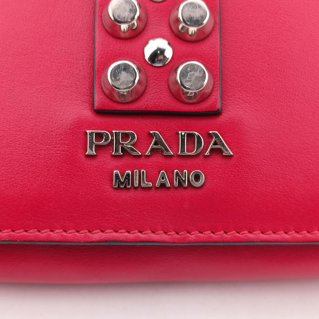 Electra Studded Red Leather 1BD120 25 2エレクトラ スタッズ レッド レザー 1BD120 25 2