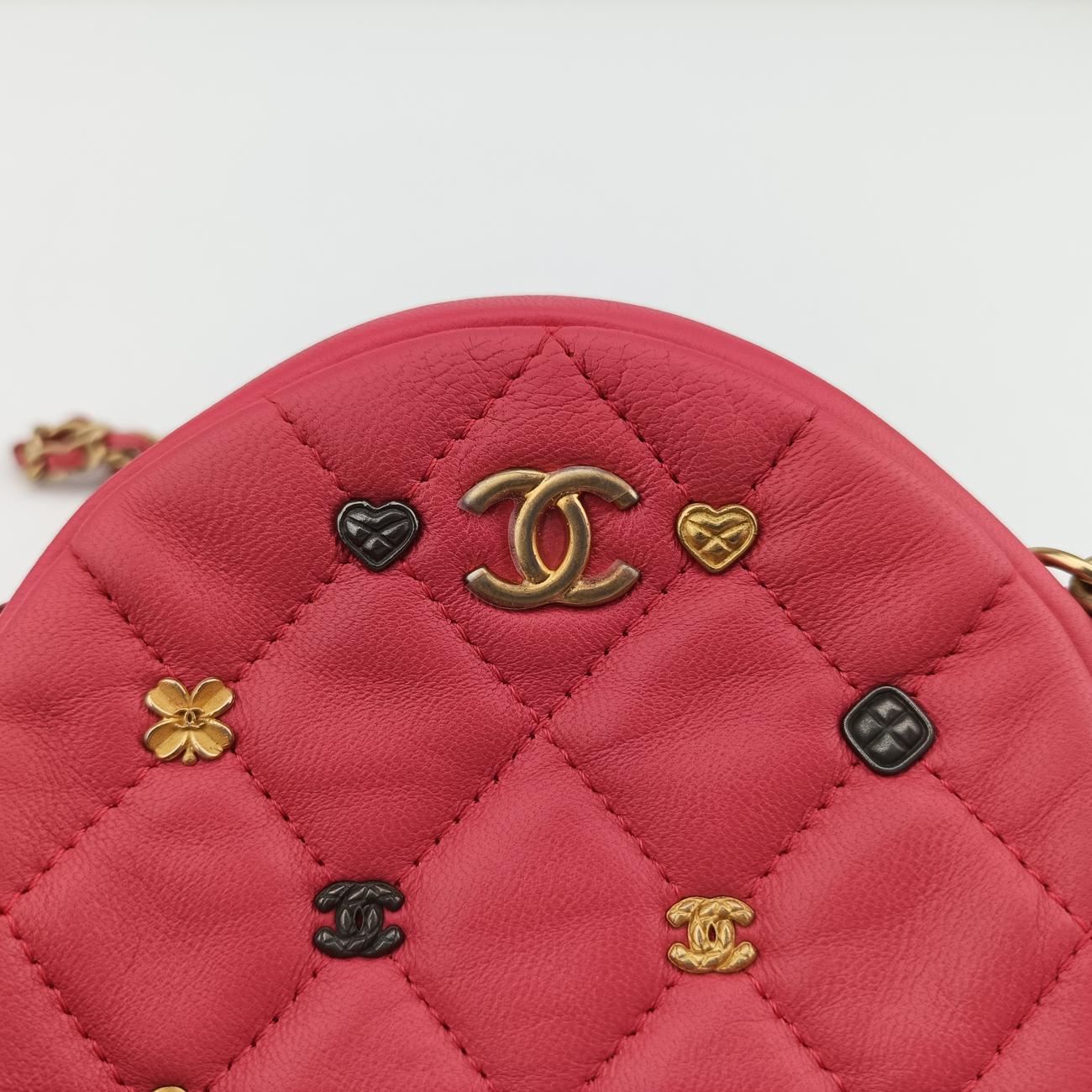 Charms RoundPinklambskinA8162026890476チャームラウンドピンクラムスキンA8162026890476