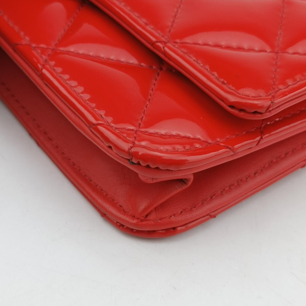 Matelasse coco markRedPatentA3381418963926マトラッセ ココマークレッドパテントA3381418963926