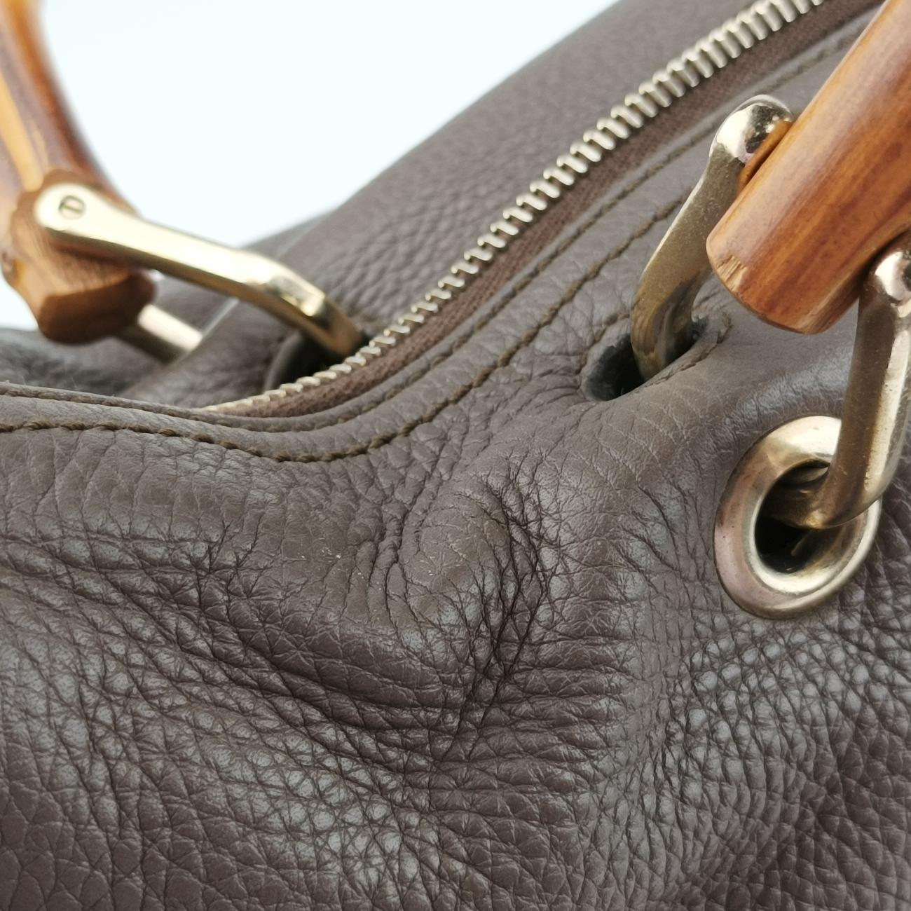 bamboo shopper Brown Leather 353124 E016438274バンブーショッパー ブラウン レザー 353124 E016438274