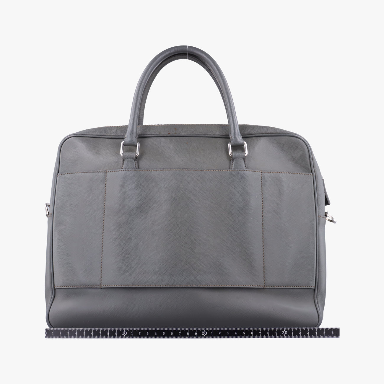 Business Briefcase Grey SAFFIANO Leather 2VE011 7 Dビジネス ブリーフケース グレー サフィアーノレザー 2VE011 7 D