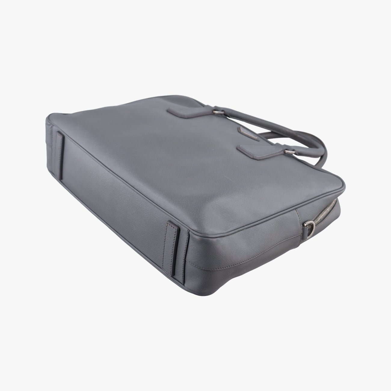 Business Briefcase Grey SAFFIANO Leather 2VE011 7 Dビジネス ブリーフケース グレー サフィアーノレザー 2VE011 7 D