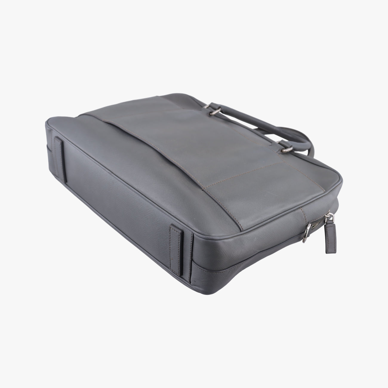 Business Briefcase Grey SAFFIANO Leather 2VE011 7 Dビジネス ブリーフケース グレー サフィアーノレザー 2VE011 7 D