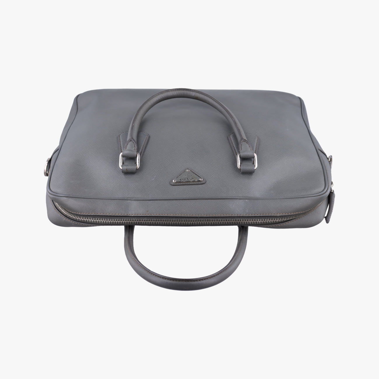 Business Briefcase Grey SAFFIANO Leather 2VE011 7 Dビジネス ブリーフケース グレー サフィアーノレザー 2VE011 7 D