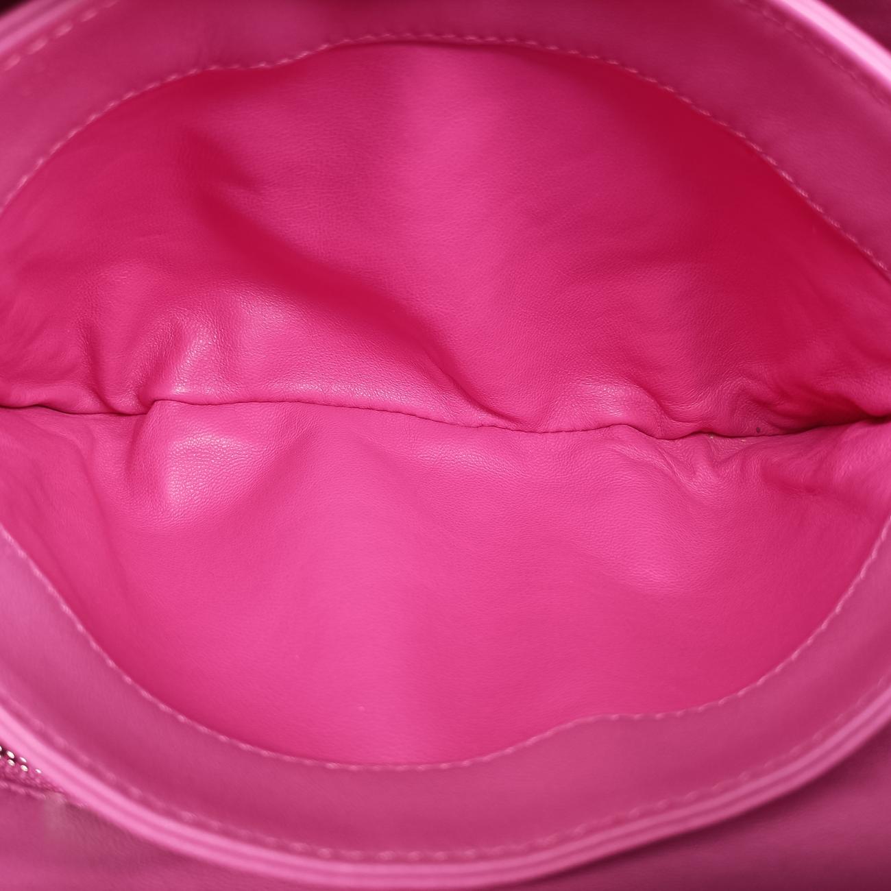 Nappa Gaufre Nero HandbagPinkLeather233ナッパ ゴーフル ネロ ハンドバッグピンクレザー233