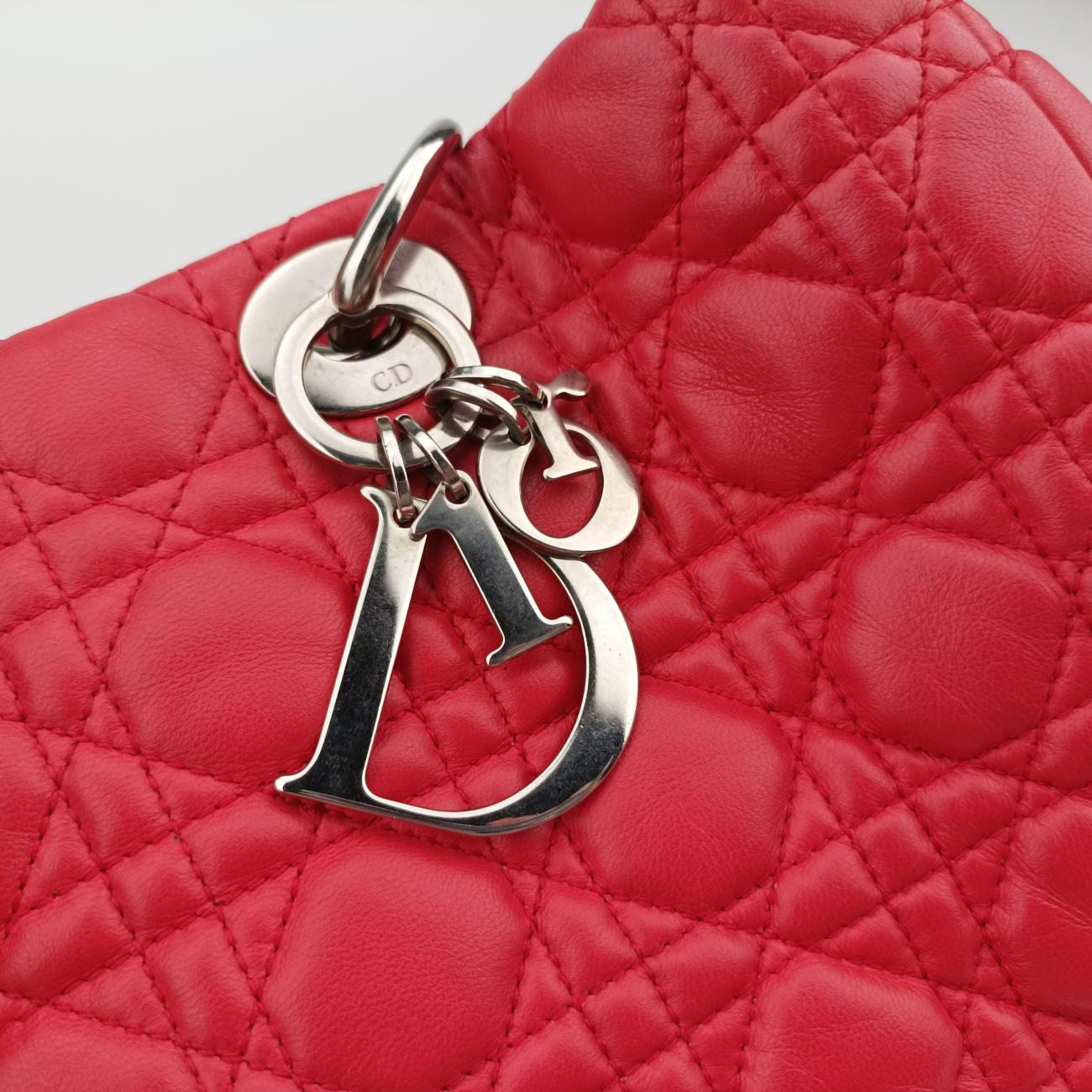 Cannage Dior Soft ShoppingRedlambskin01-BO-0113ディオールソフトショッピングレッドラムスキン01-BO-0113