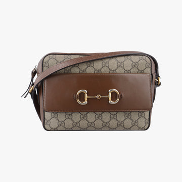 Horsebit 1955 beige×brown PVC coated canvas 645454 D035617110ホースビット 1955 ベージュ×ブラウン PVCコーティングキャンバス 645454 D035617110