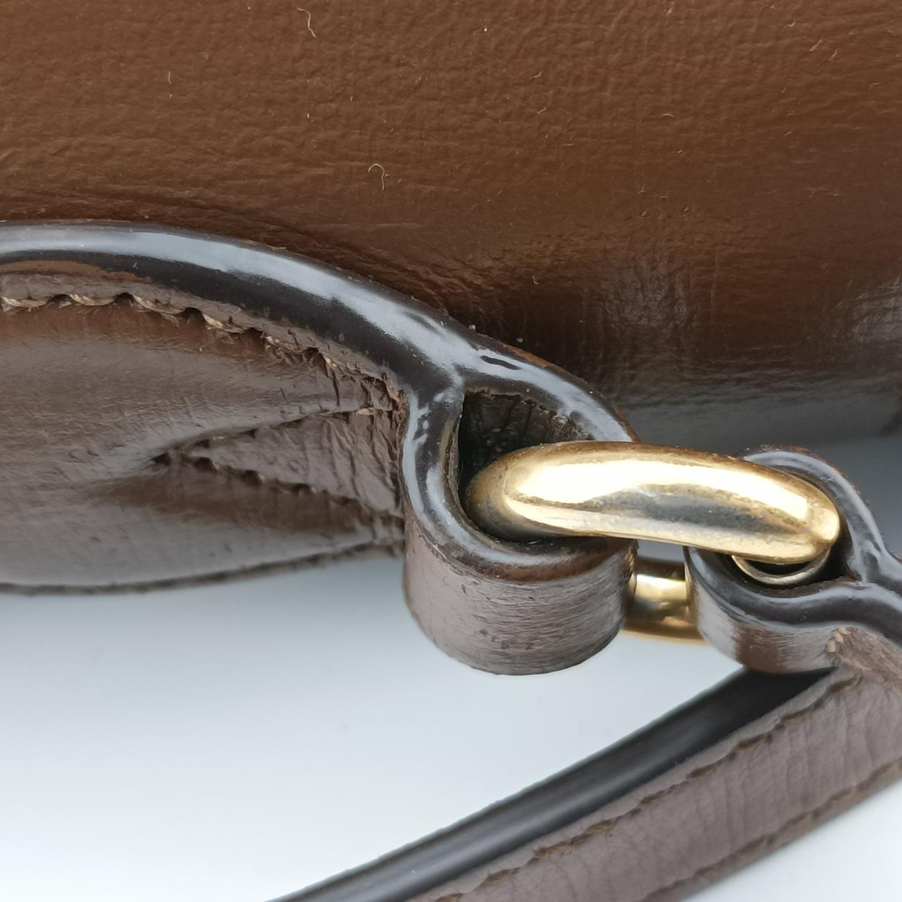 Horsebit 1955 beige×brown PVC coated canvas 645454 D035617110ホースビット 1955 ベージュ×ブラウン PVCコーティングキャンバス 645454 D035617110