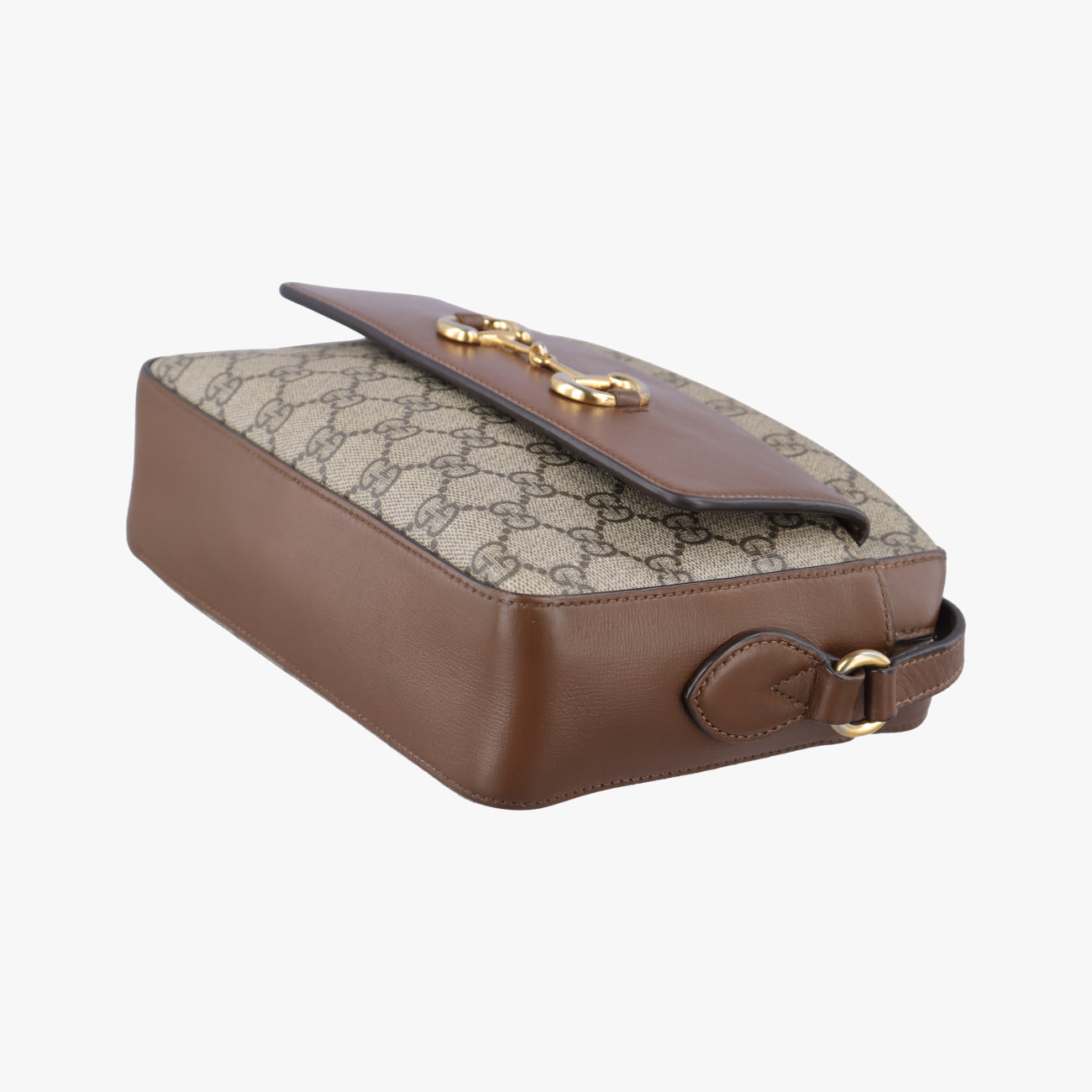 Horsebit 1955 beige×brown PVC coated canvas 645454 D035617110ホースビット 1955 ベージュ×ブラウン PVCコーティングキャンバス 645454 D035617110