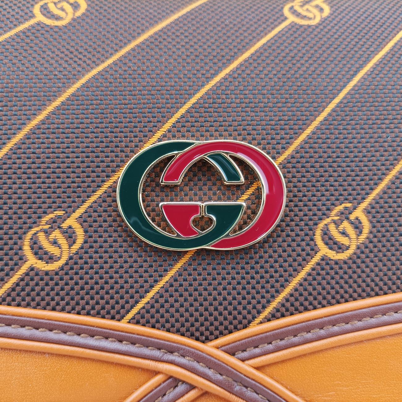 Diagonal GG RajaOrange×BrownLeather537206F026682780ダイアゴナル GG ラジャオレンジ×ブラウンレザー537206F026682780