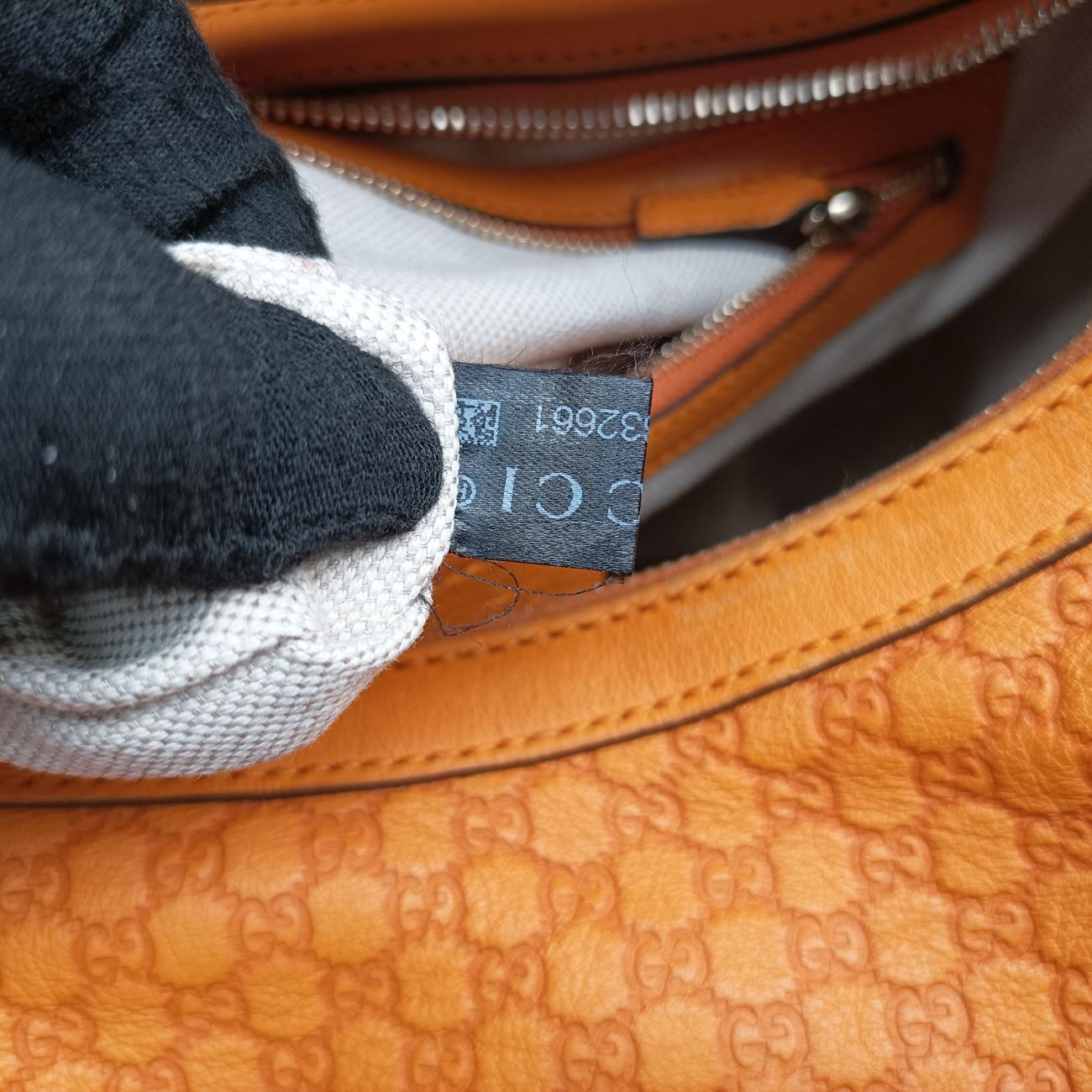 Microguccissima Nice HoboOrangeLeather309618B015832661マイクログッチッシマ ナイス ホーボーオレンジレザー309618B015832661