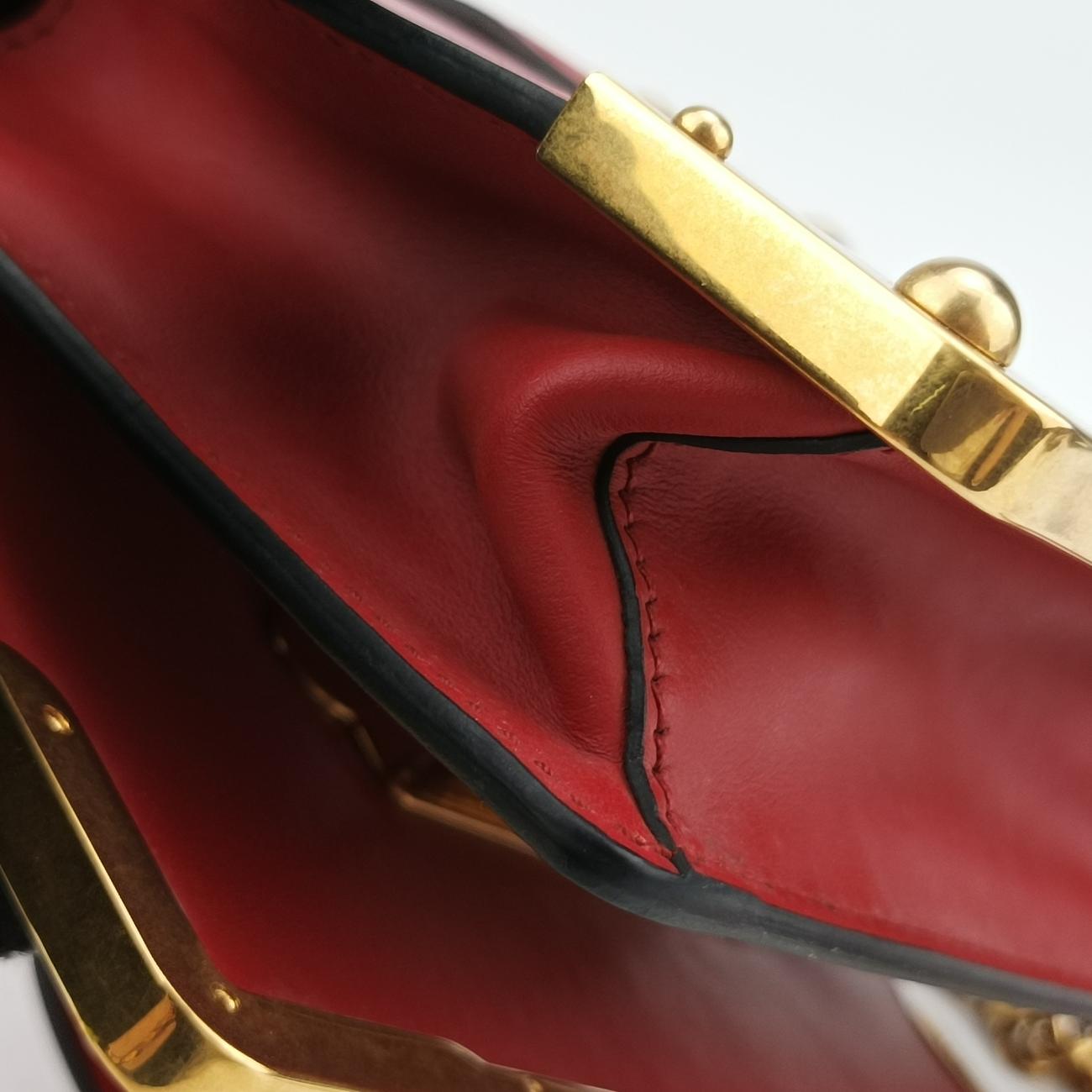 City Calf Cahier Red leather 25シティカーフ カイエ レッド レザー 25