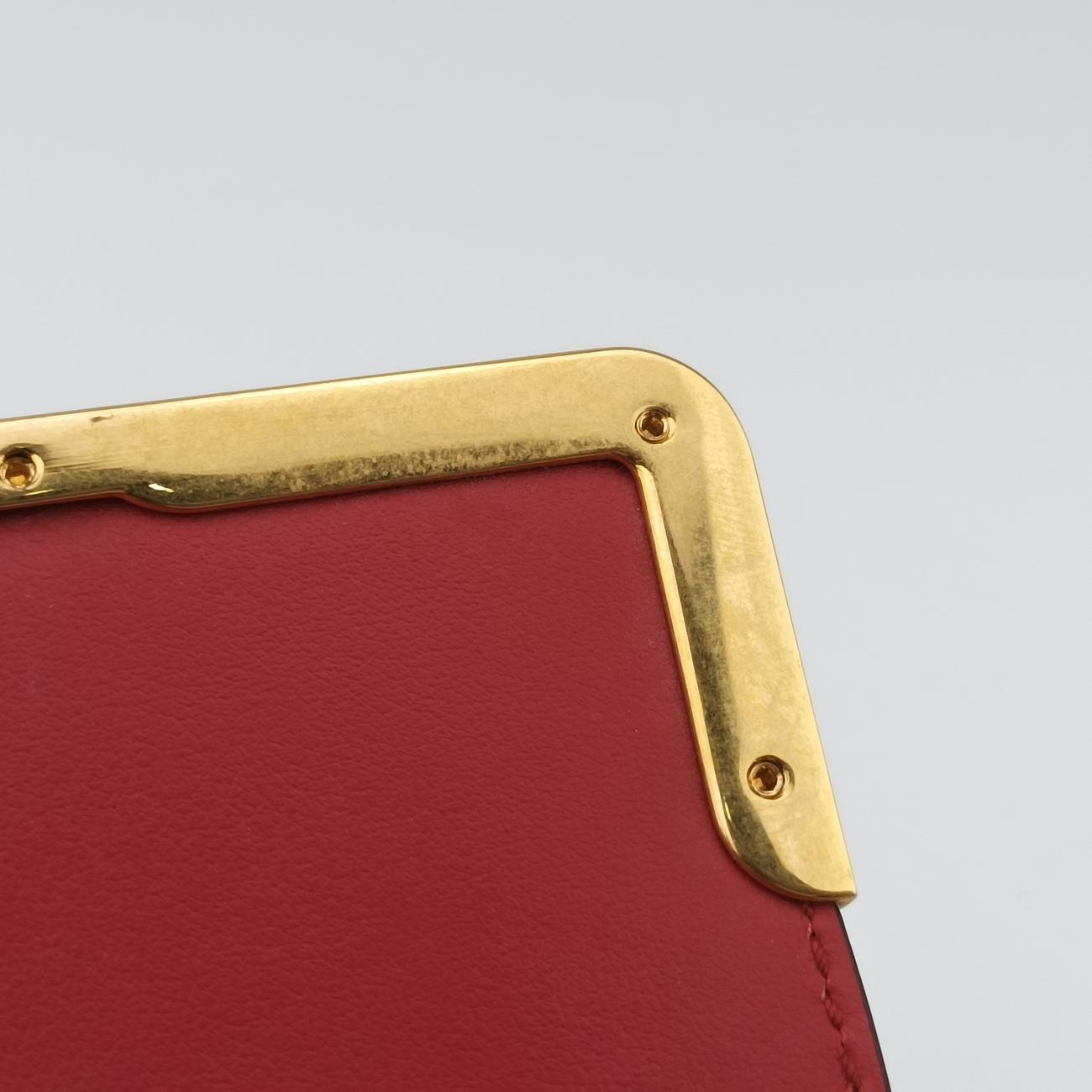 City Calf Cahier Red leather 25シティカーフ カイエ レッド レザー 25