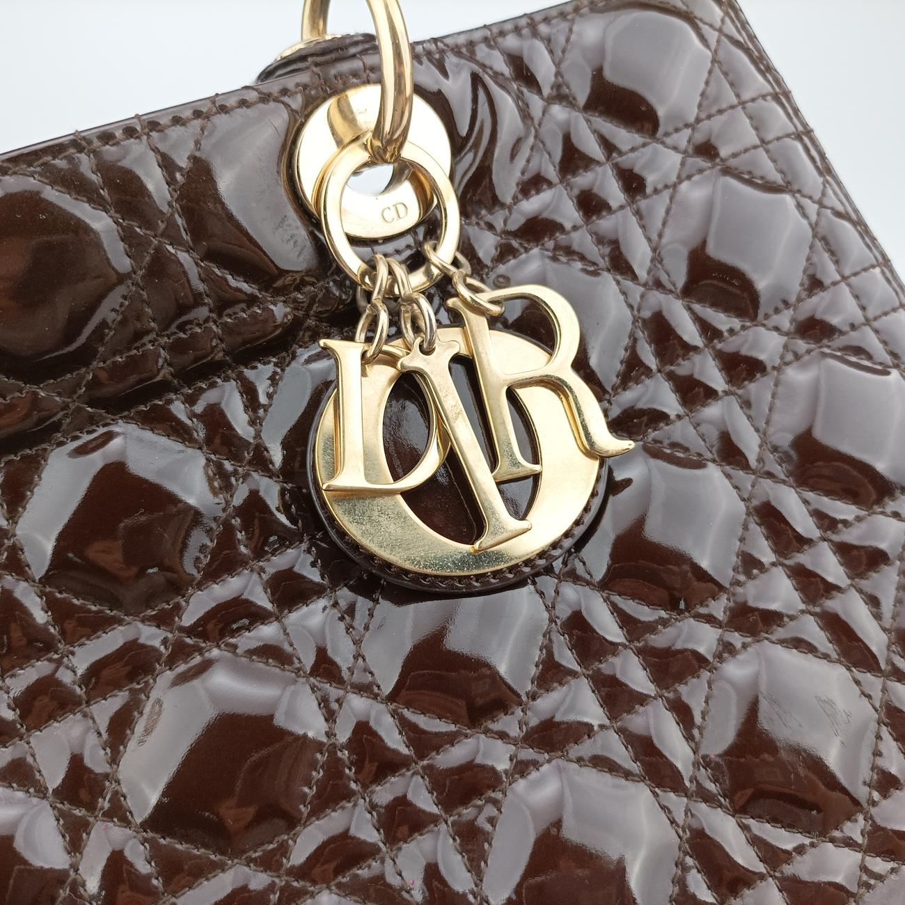 Lady Dior brownish red Patent 08-MA-0150レディディオール ブラウニッシュレッド パテント 08-MA-0150