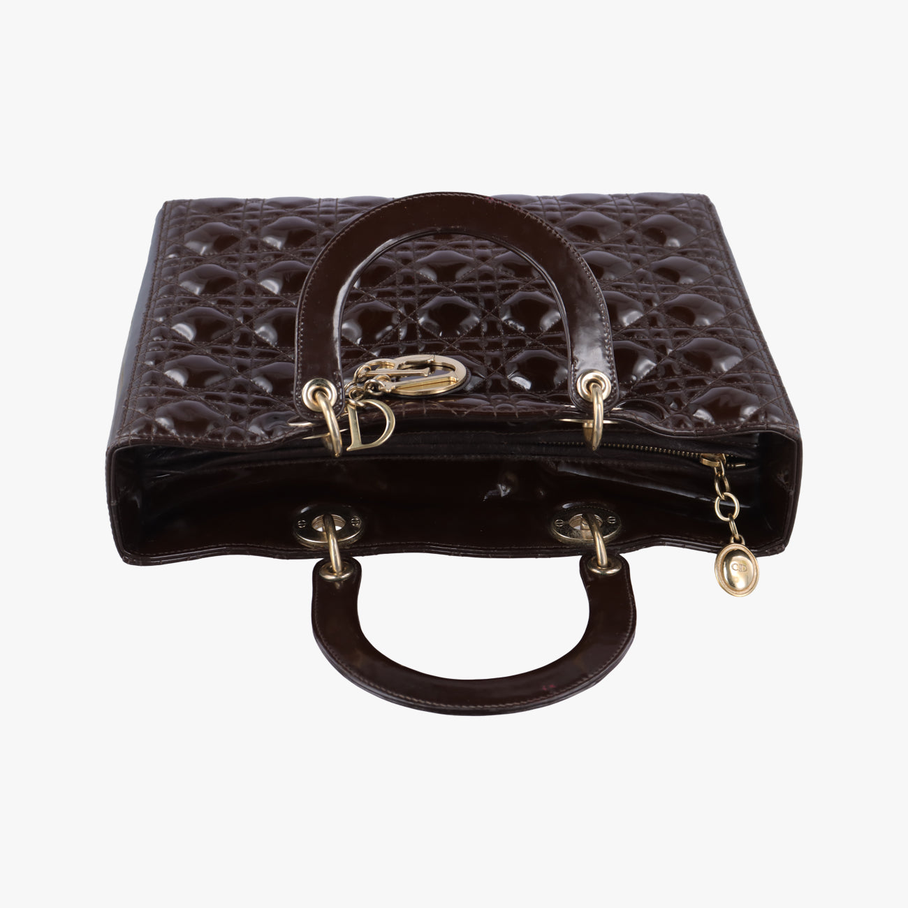 Lady Dior brownish red Patent 08-MA-0150レディディオール ブラウニッシュレッド パテント 08-MA-0150