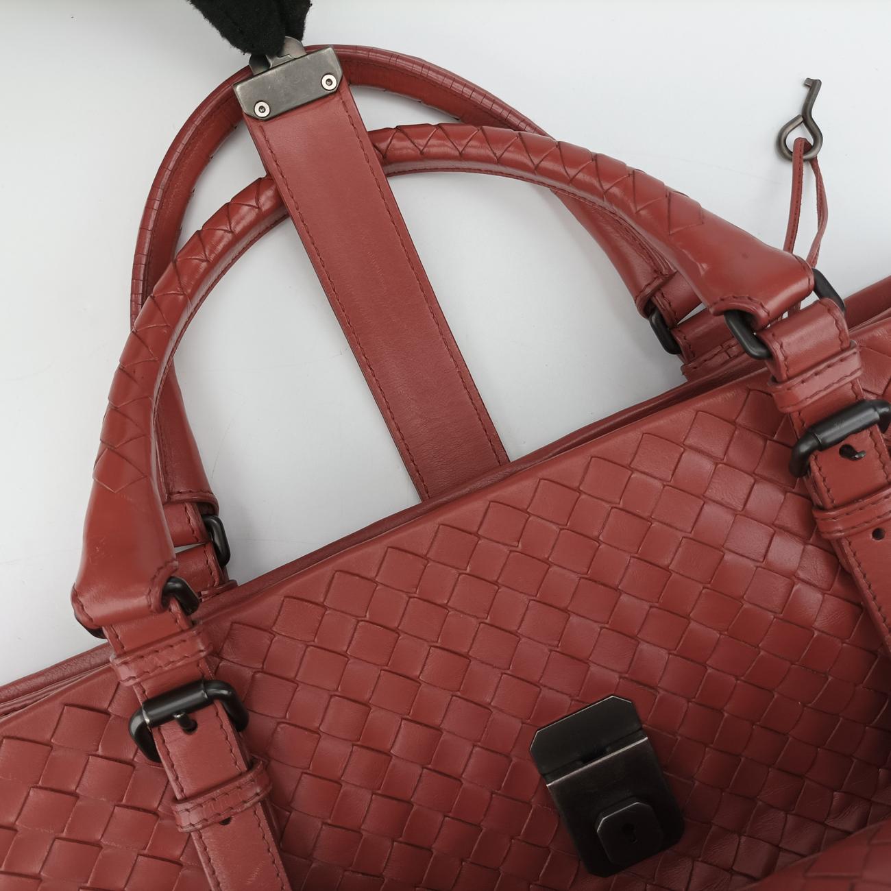 Roma Intrecciato Burgundy lambskin B01570745Eローマ イントレチャート ワインレッド ラムスキン B01570745E